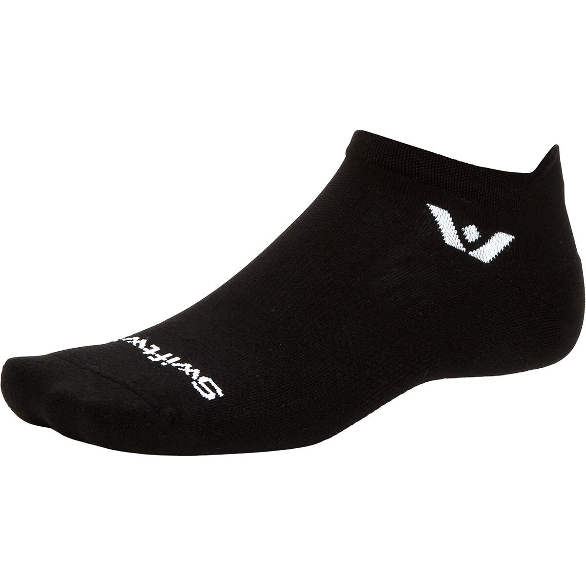 Swiftwick Aspire No Show Tab Sock Circuit Black, S - Men's