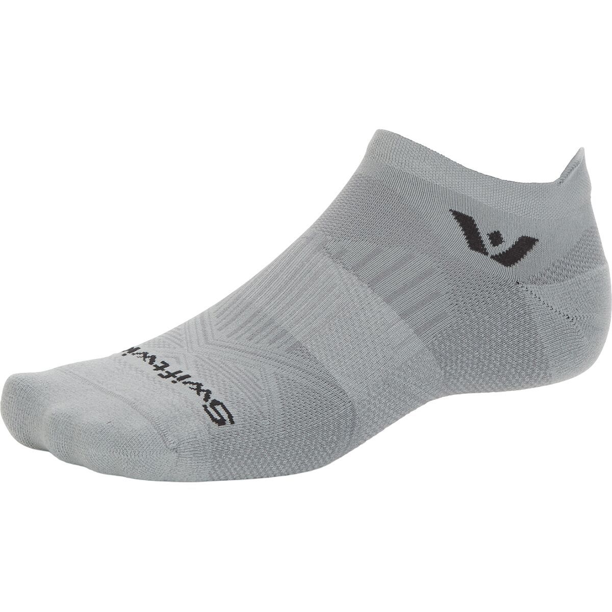 Swiftwick Aspire No Show Tab Sock Circuit Pewter, M - Men's