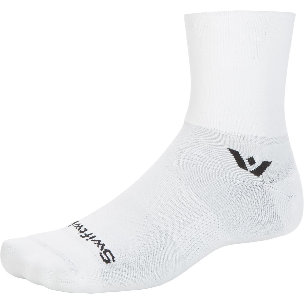 Swiftwick Swiftwick Aspire Quarter Crew High Sock Circuit White, M - Men's