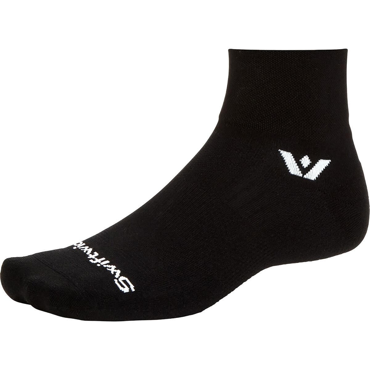 Swiftwick Swiftwick Aspire Quarter Crew Sock Circuit Black, XL - Men's - $17.00 at Competitive Cyclist