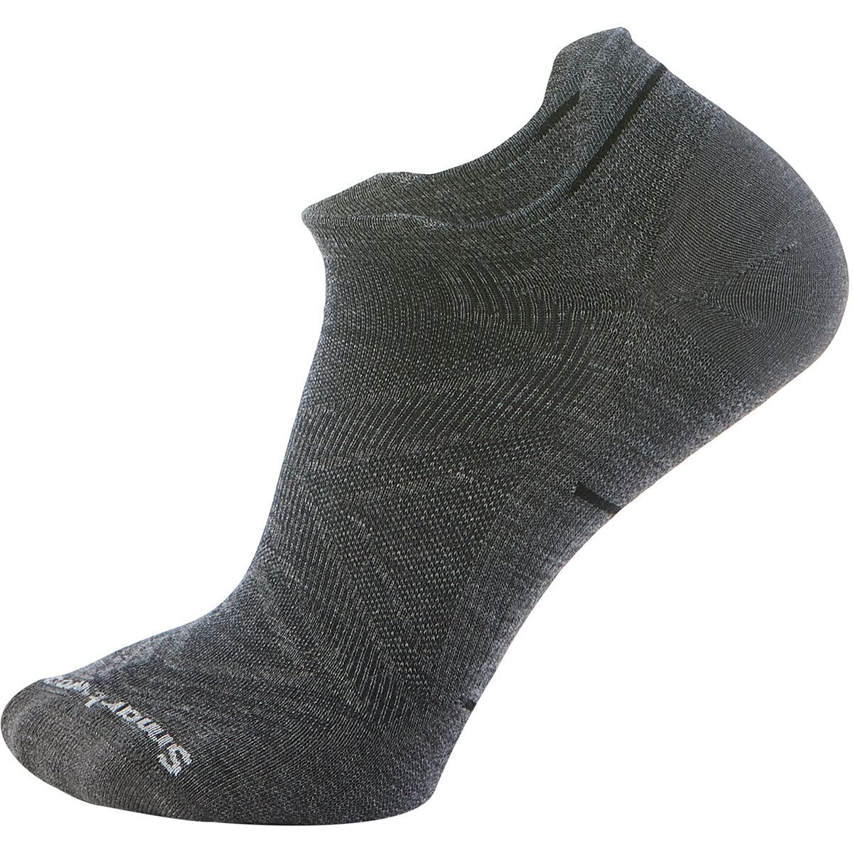 Smartwool Run Zero Cushion Low Ankle Sock Medium Gray, M
