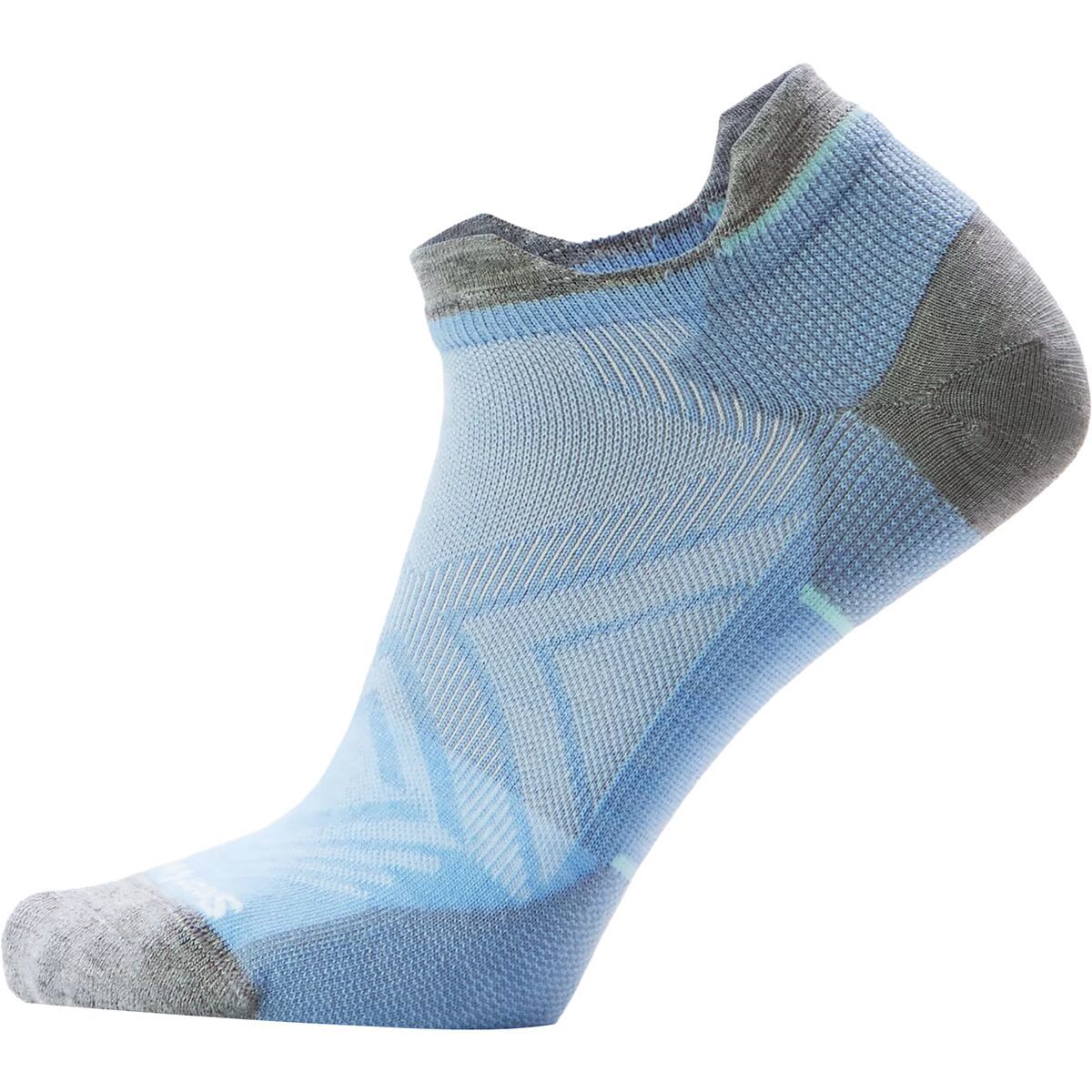 Smartwool Run Zero Cushion Low Ankle Sock - Women's Serene Blue, S