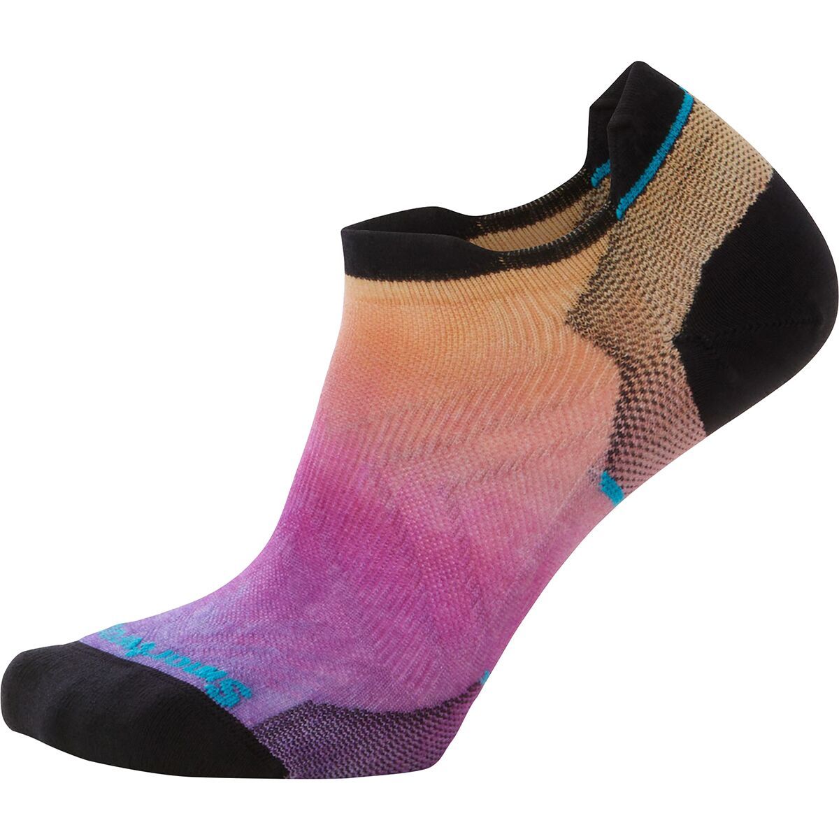 Smartwool Smartwool Run Zero Cushion Ombre Print Low Ankle Sock - Women's Tandoori Orange, M