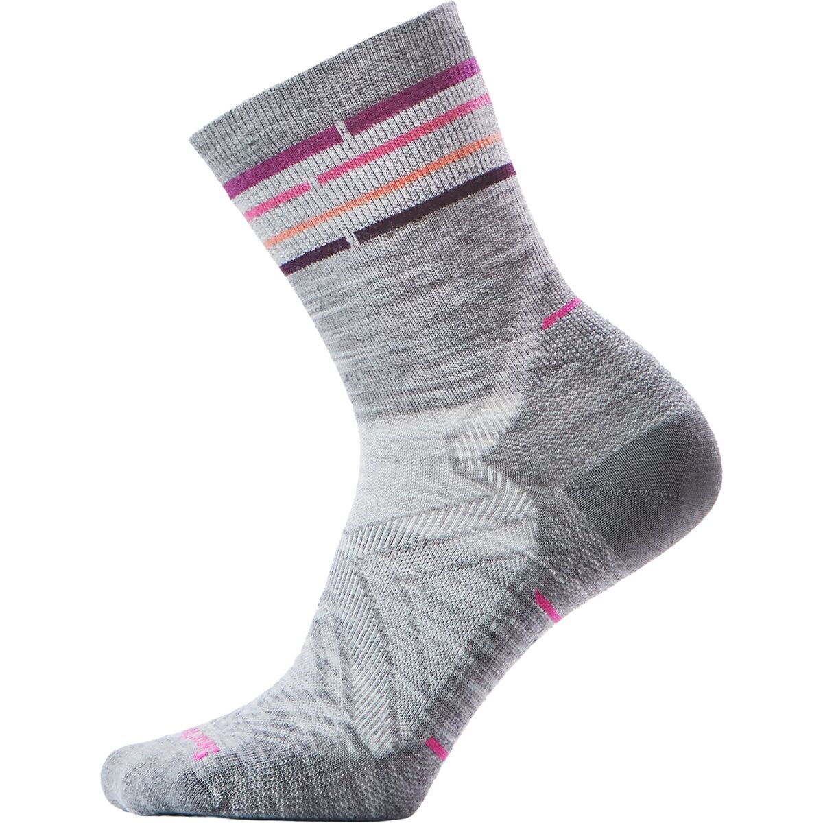 Smartwool Smartwool Run Zero Cushion Mid Crew Sock - Women's Light Gray, S