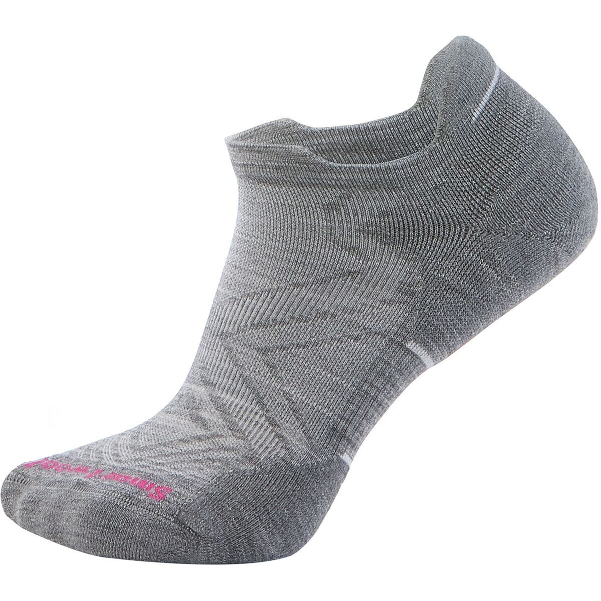Smartwool Run Targeted Cushion Low Ankle Sock - Women's Light Gray/White, M