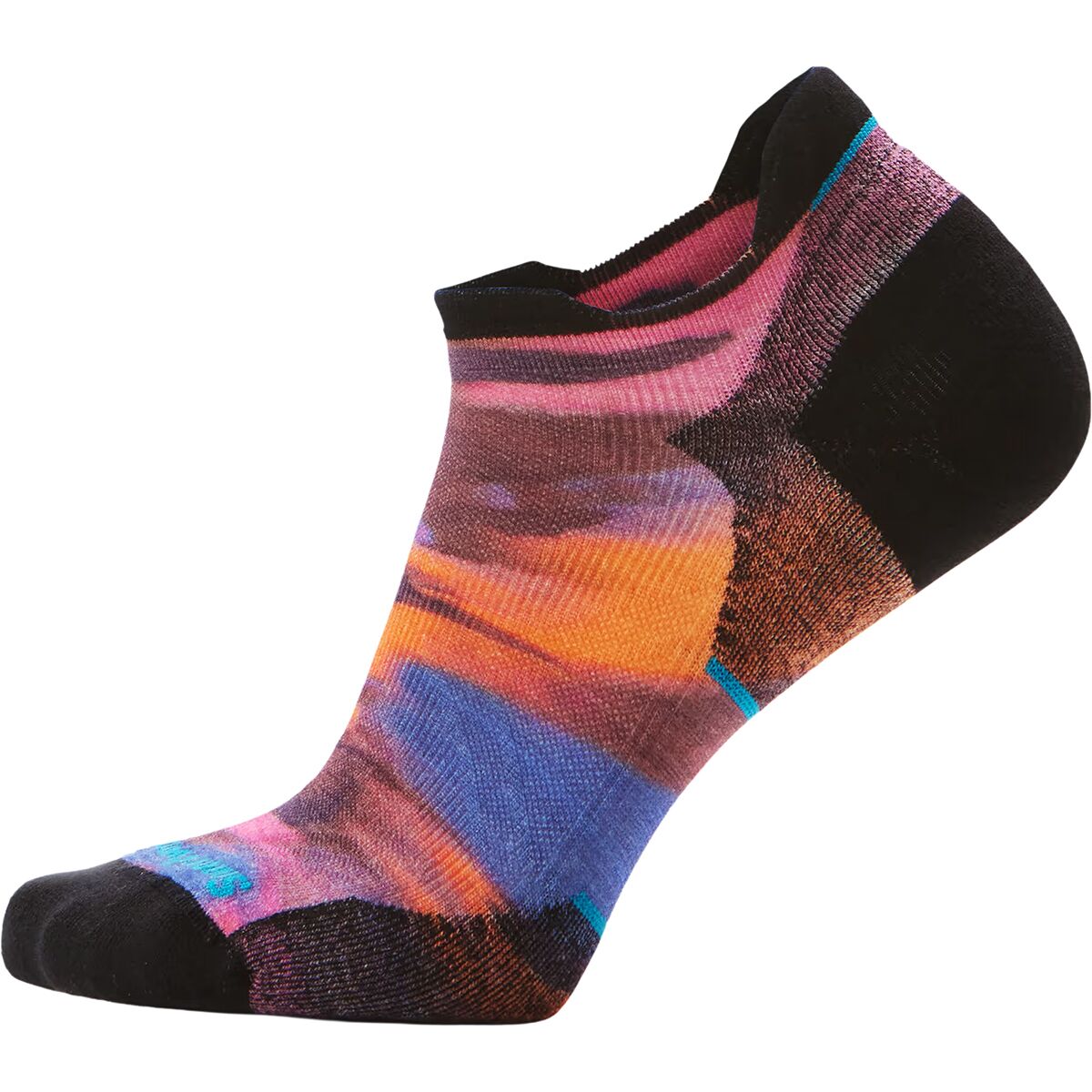 Smartwool Smartwool Run Targeted Cushion Brushed Print Low Ankle Sock - Women's Garden Pink, S
