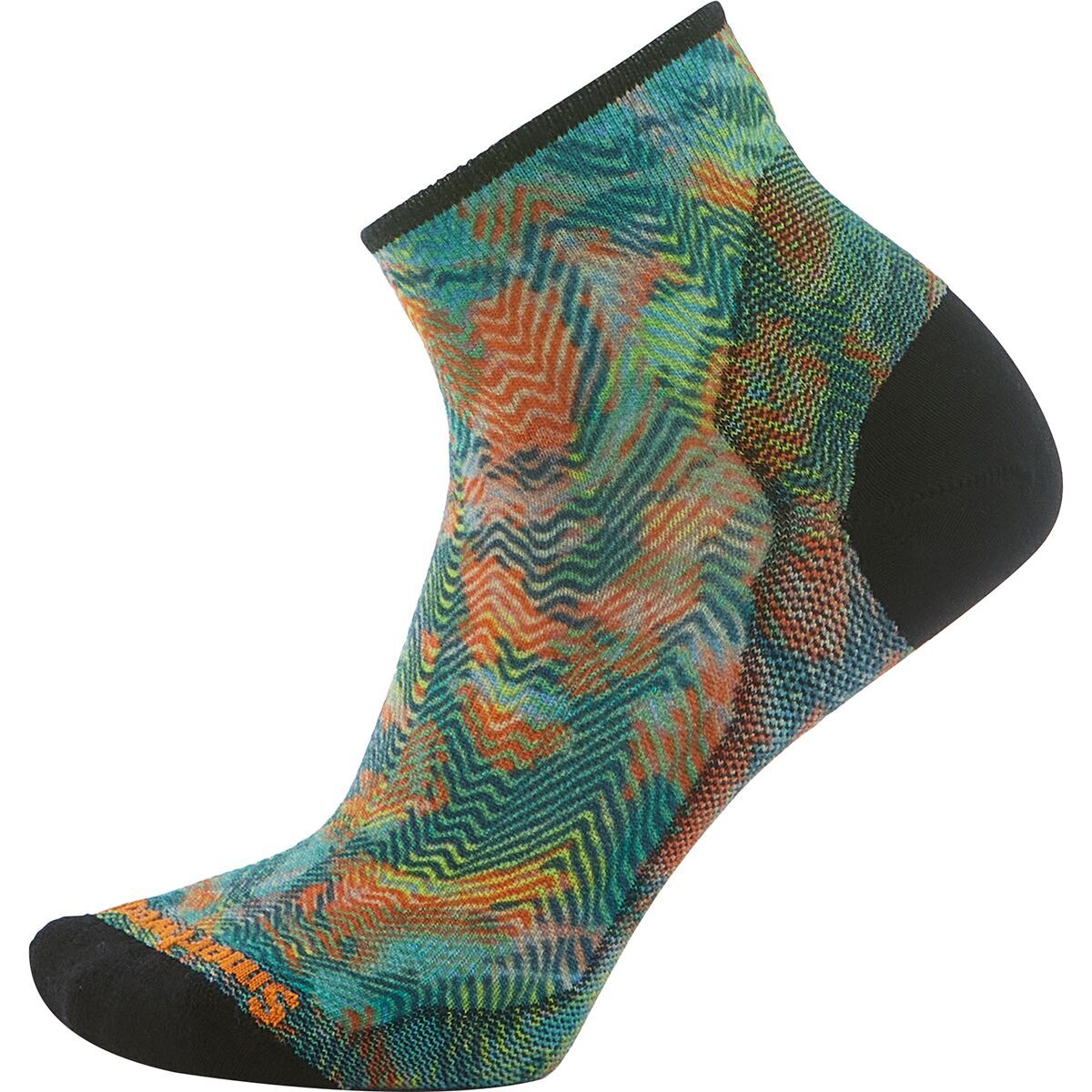 Smartwool Bike Zero Cushion Jungle Music Print Ankle Sock - Women's Honey Gold, S