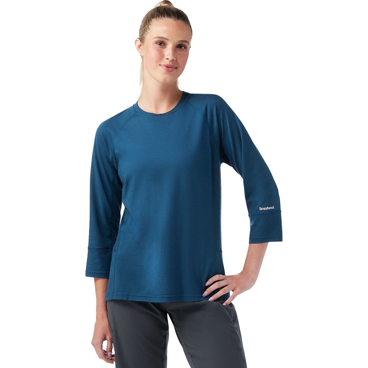 Smartwool Mountain Bike 3/4-Sleeve Jersey - Women's Twilight Blue, S