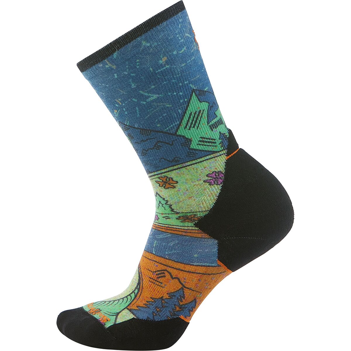 Smartwool Smartwool Trail Run Targeted Cushion Mountain Crew Sock - Women's Twilight Blue, M