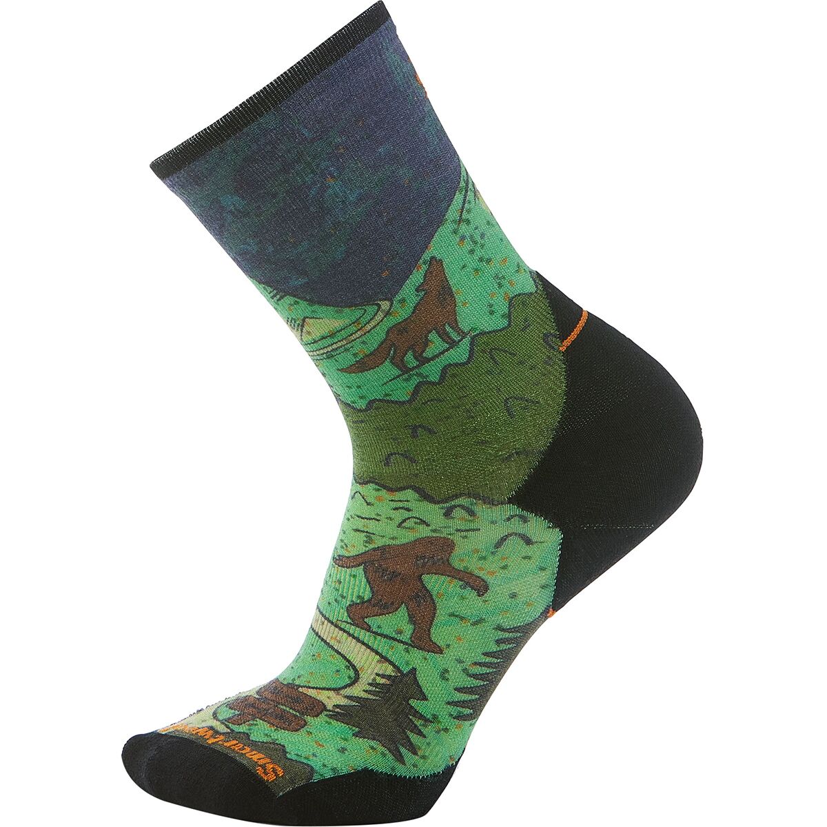 Smartwool Smartwool Trail Run Targeted Cushion Neature Print Crew Sock - Men's Twilight Blue, M
