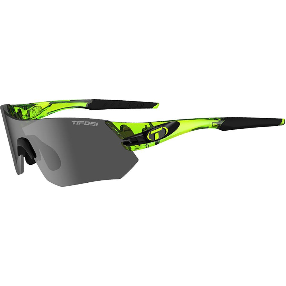 Tifosi Optics Tsali Sunglasses Crystal Neon Green/Smoke/AC Red/Clear, One Size - Men's