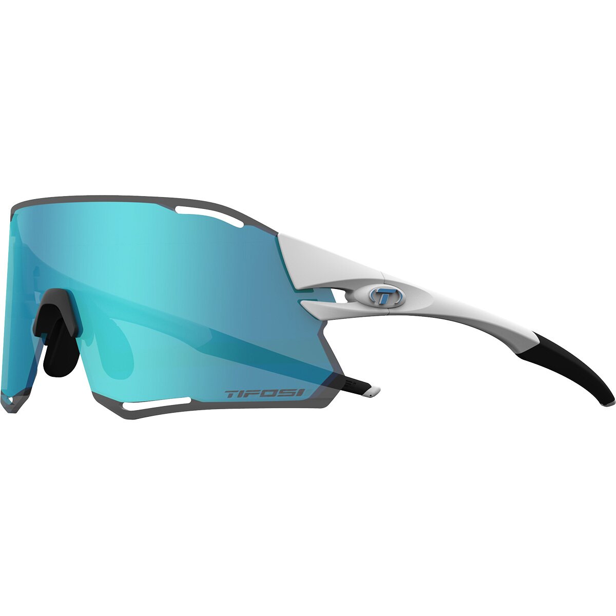 Tifosi Optics Tifosi Optics Rail Race Interchange Sunglasses Matte White/Clarion Blue/Clear, One Size - Men's