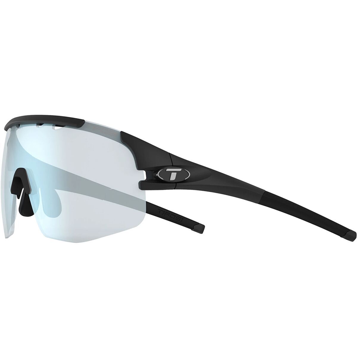 Tifosi Optics Sledge Lite Photochromic Sunglasses Matte Black/Clarion Blue Fototec, One Size - Men's