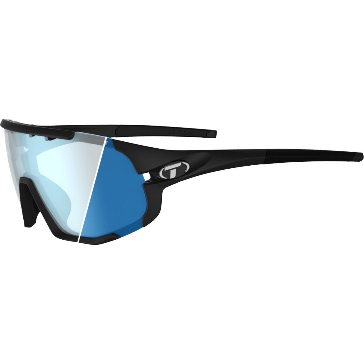 Tifosi Optics Tifosi Optics Sledge Photochromic Sunglasses Matte Black/Clarion Blue Fototec, One Size - Men's