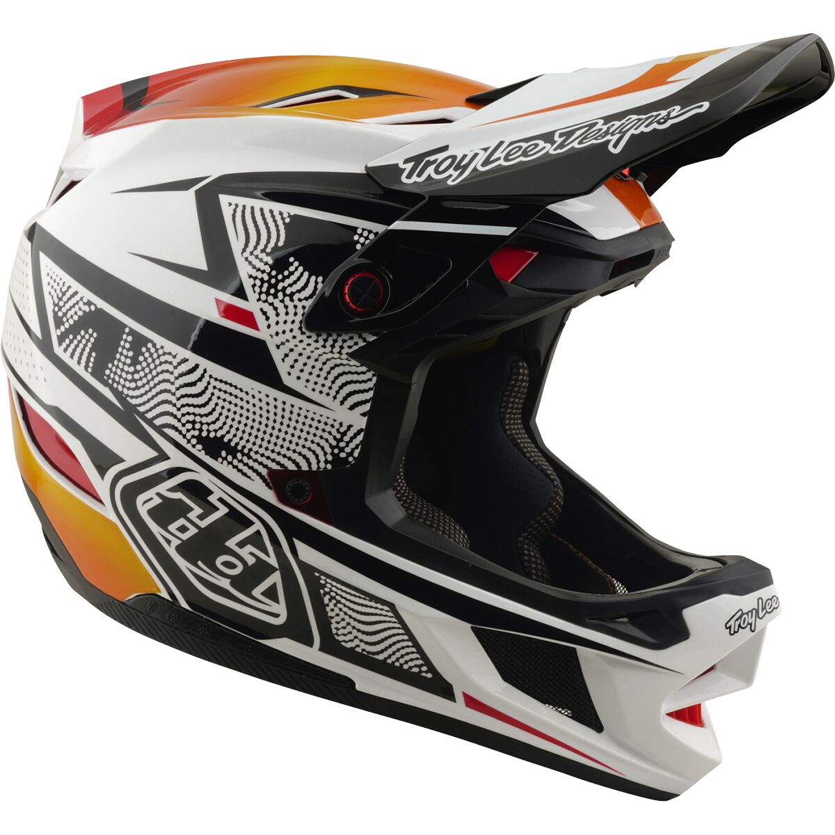 Troy Lee Designs D4 Composite Mips Helmet Lined Up White, M