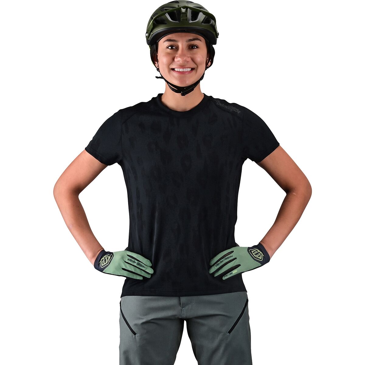 Troy Lee Designs Troy Lee Designs Lilium Short-Sleeve Jersey - Women's Jacquard Black, XS