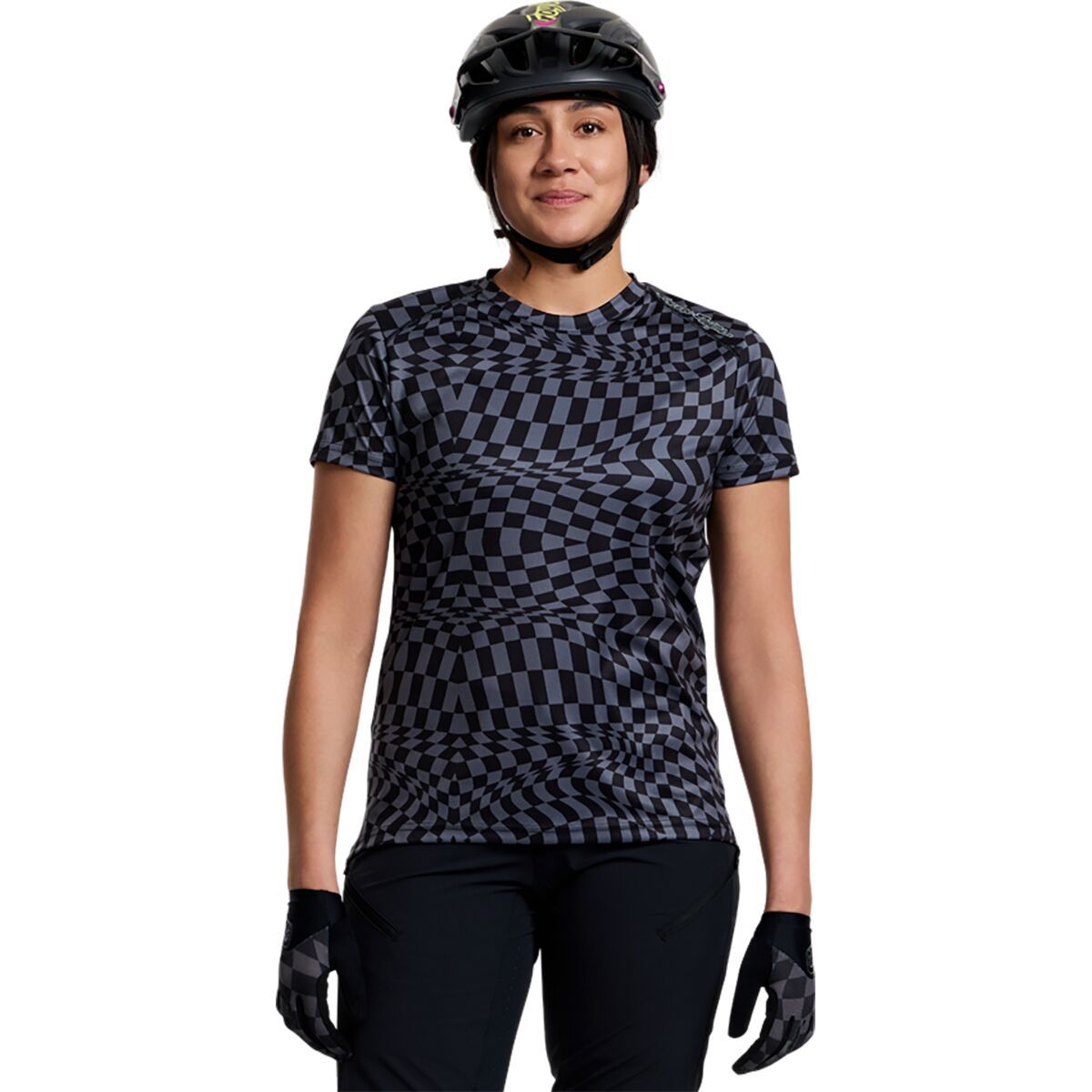 Troy Lee Designs Troy Lee Designs Lilium Short-Sleeve Jersey - Women's Twisted Checkers Black, XL