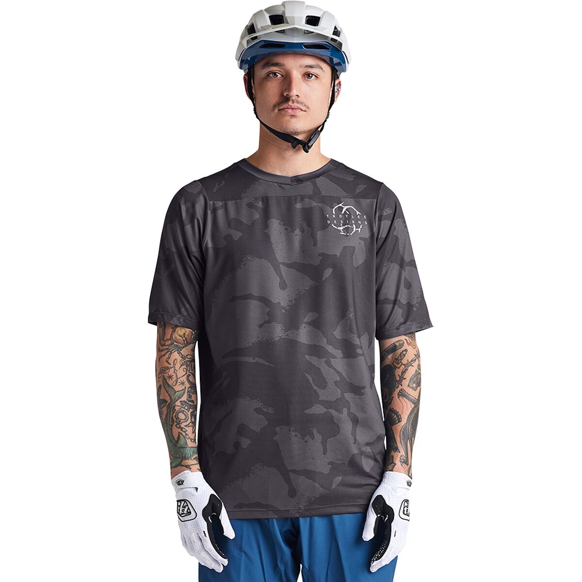 Troy Lee Designs Troy Lee Designs Skyline Short-Sleeve Jersey - Men's Shadow Camo Carbon, M