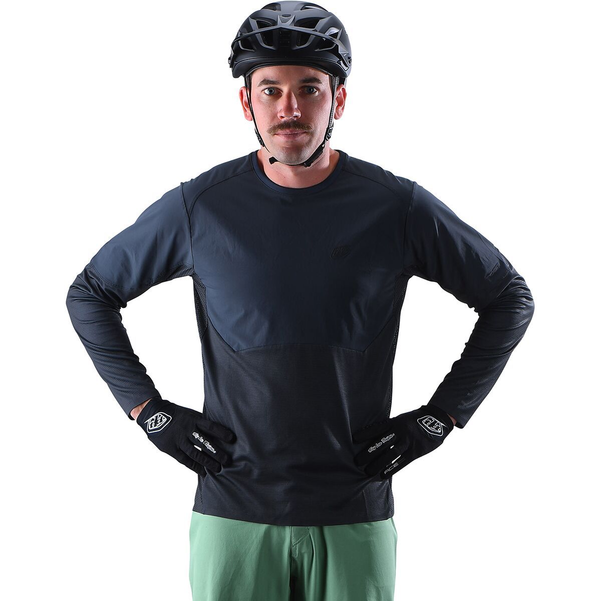 Troy Lee Designs Drift Long-Sleeve Jersey - Men's Dark Charcoal, S
