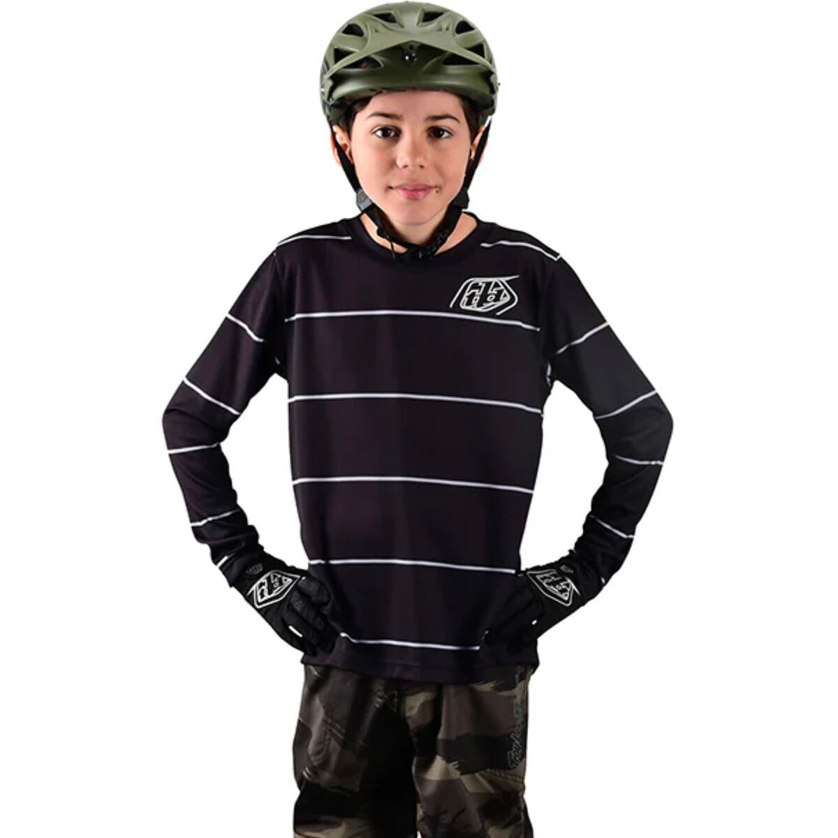 Troy Lee Designs Flowline Long-Sleeve Jersey - Boys' Revert Black, L
