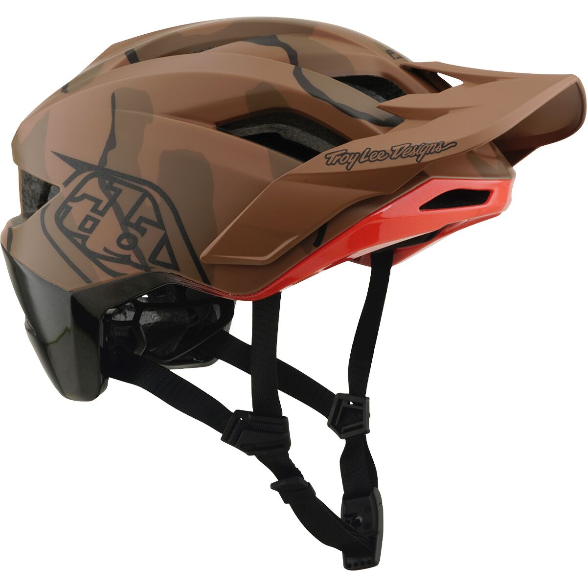 Troy Lee Designs | Flowline Se Helmet W/mips Men's | Size Extra Small/small In Badge Sienna Camo