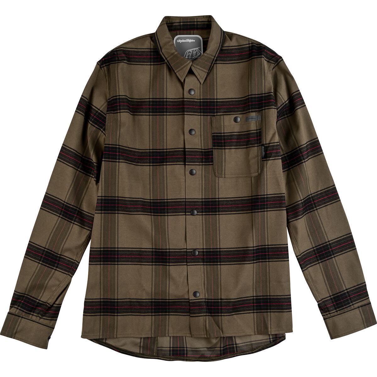 Troy Lee Designs Grind Flannel - Men's YD Plaid Dark Pine, M