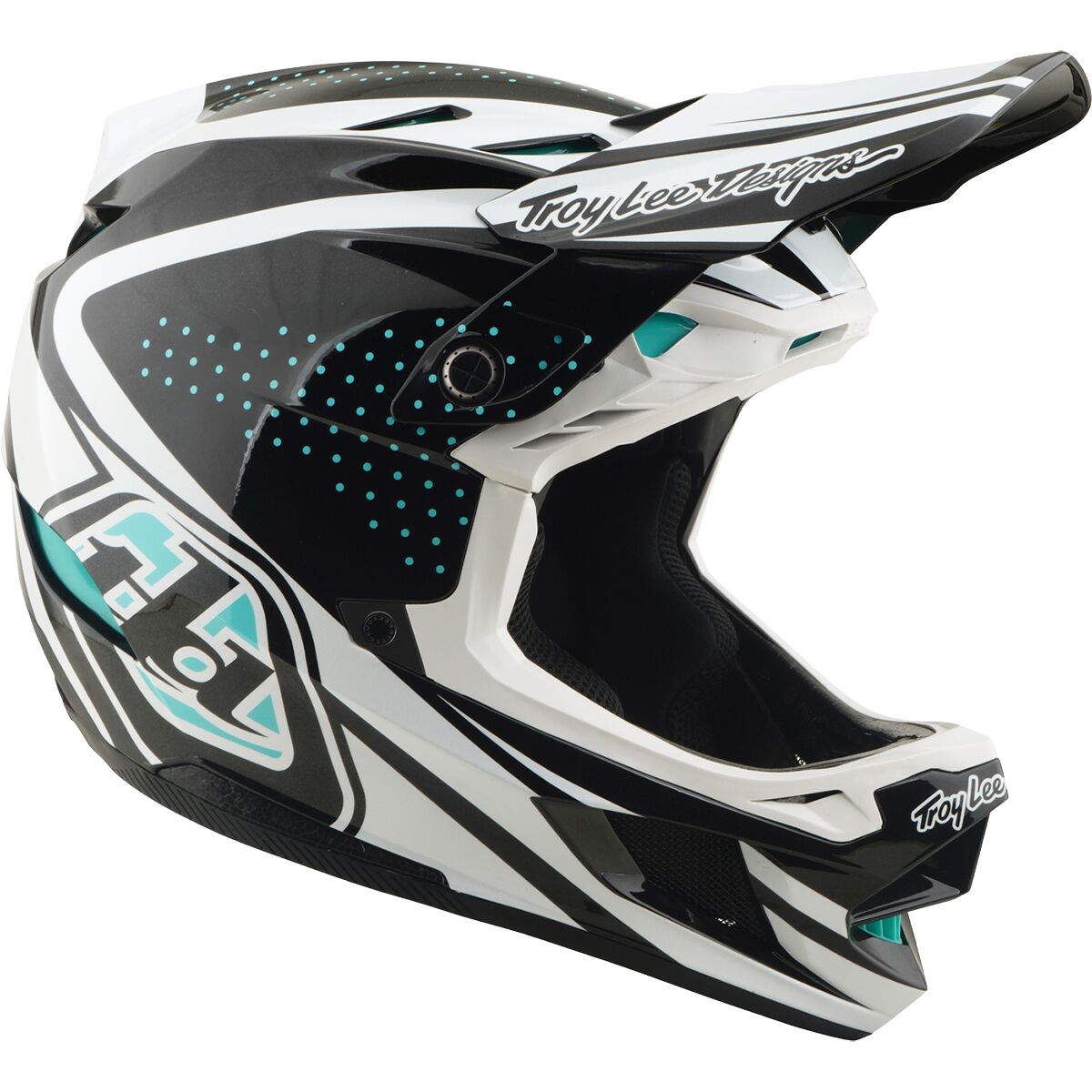 Troy Lee Designs D4 Polyacrylite Helmet The Line Charcoal/White, L