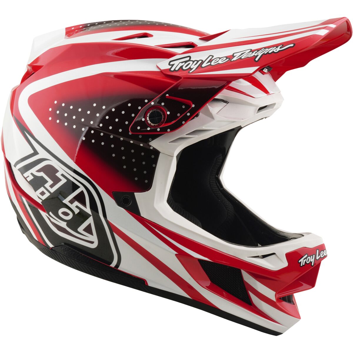 Troy Lee Designs D4 Polyacrylite Helmet The Line Fire/White, L