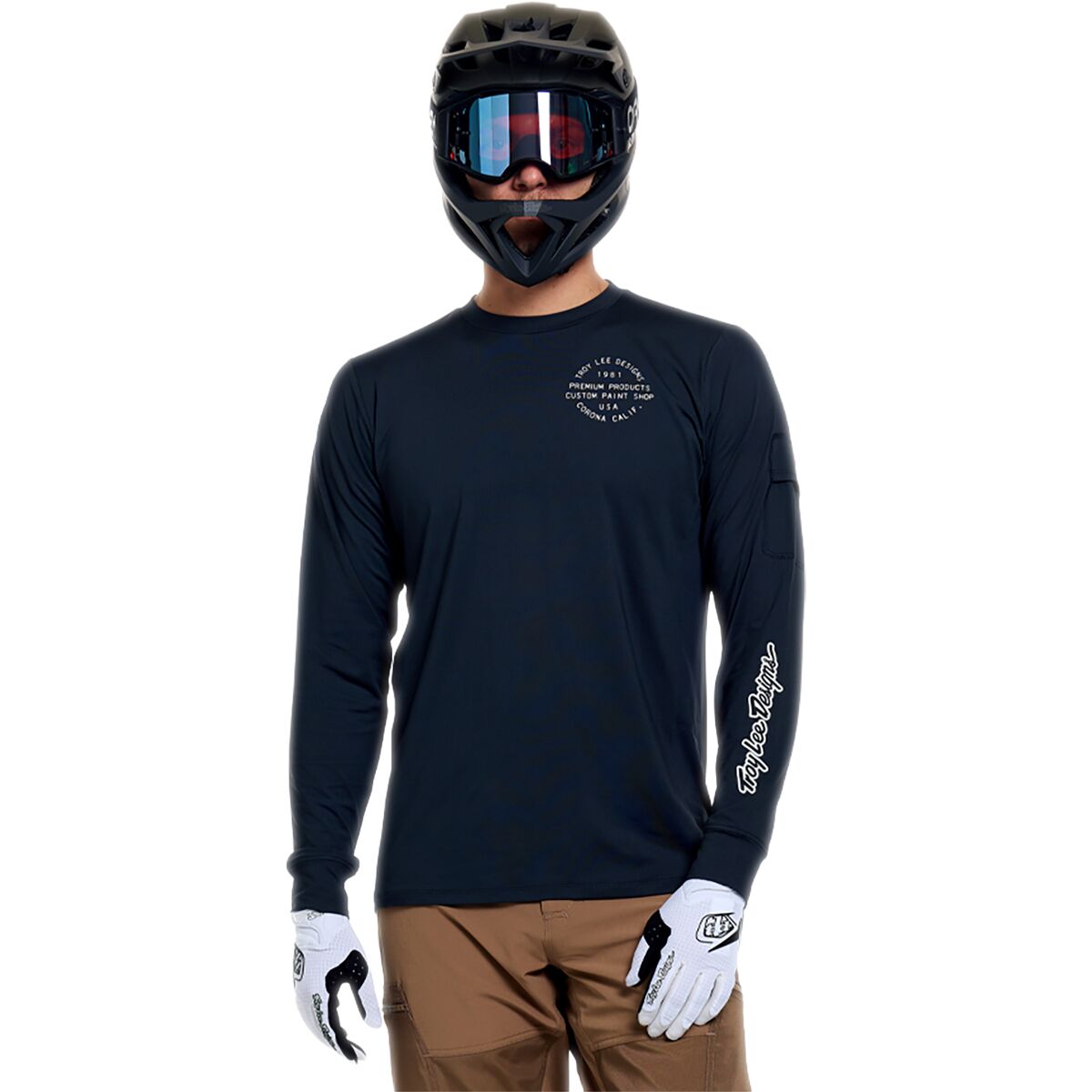 Troy Lee Designs Ruckus Long-Sleeve Ride T-Shirt - Men's Pressed Carbon, L