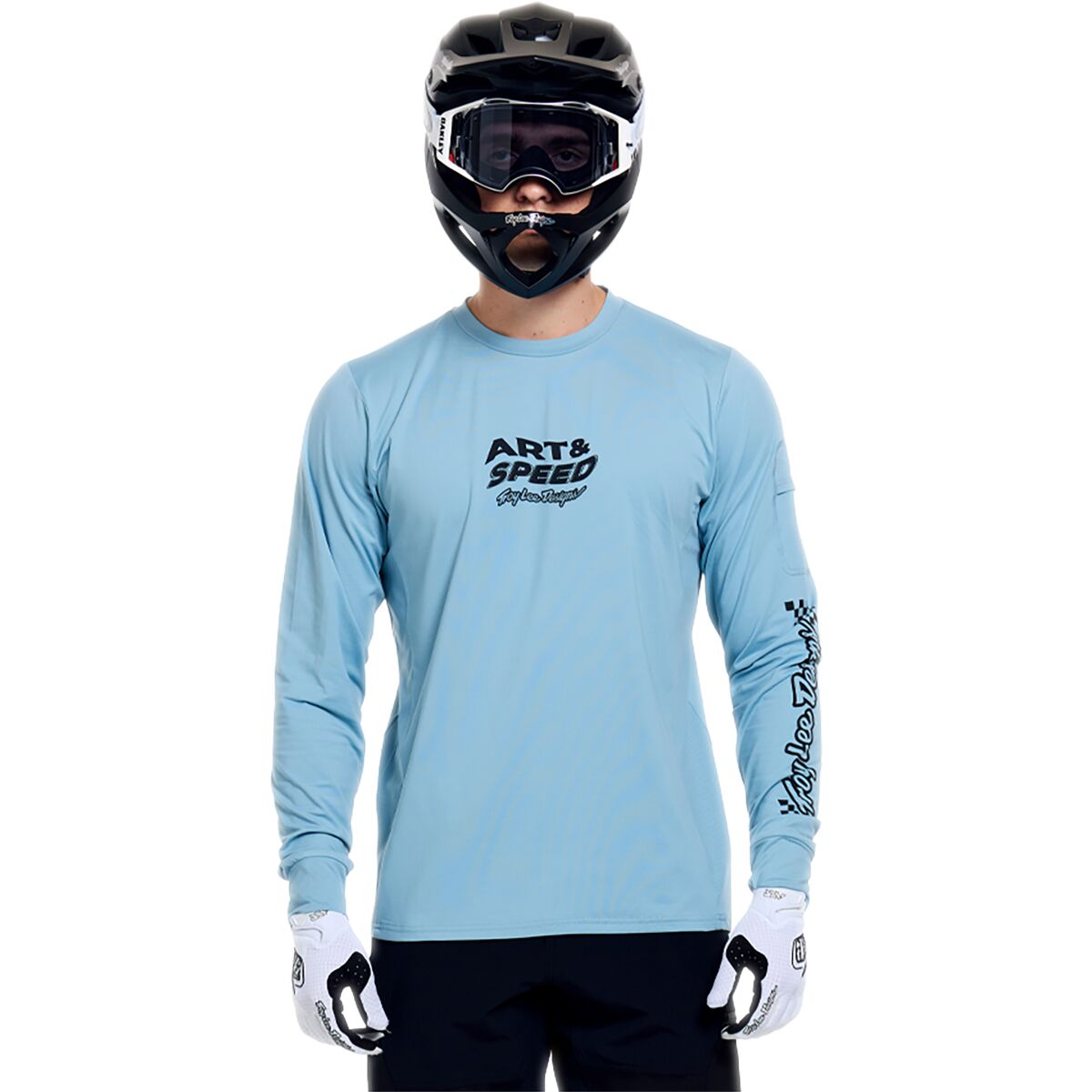 Troy Lee Designs Ruckus Long-Sleeve Ride T-Shirt - Men's Waves Dawn Blue, M