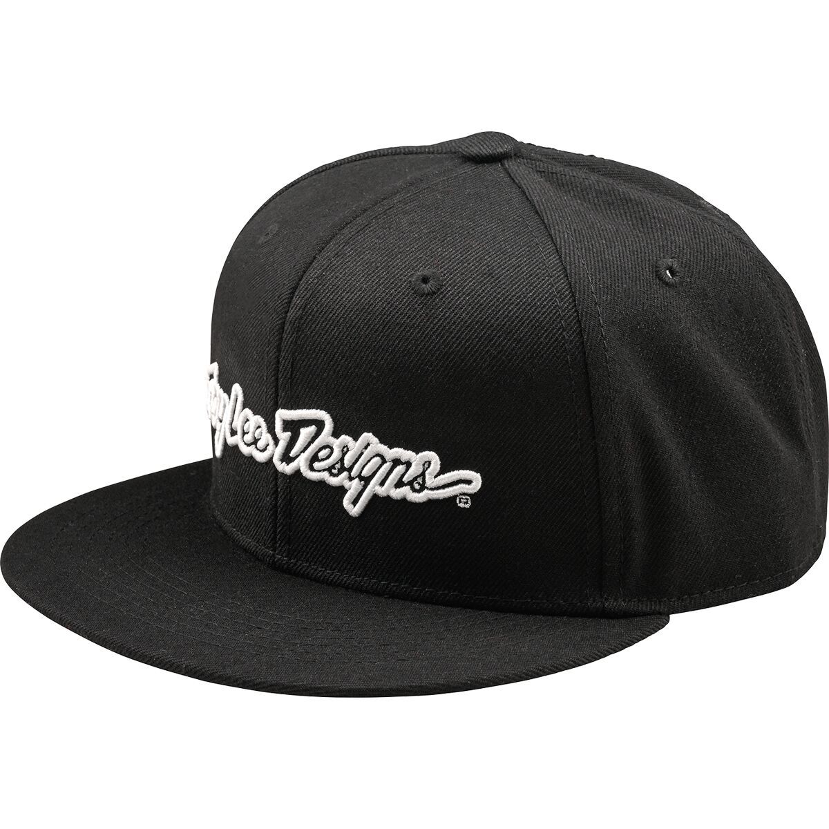 Troy Lee Designs Troy Lee Designs Flat Bill Snapback Hat Signature Black, One Size