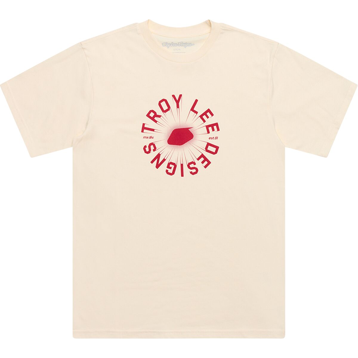 Troy Lee Designs Troy Lee Designs Short-Sleeve T-Shirt - Men's Rotation Vintage White, S