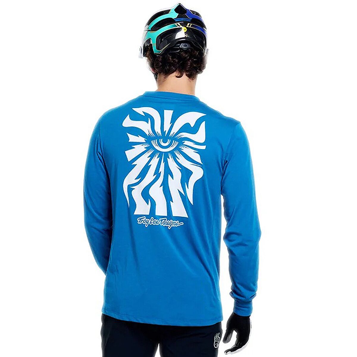 Troy Lee Designs Skyline Long-Sleeve Ride T-Shirt - Men's One Eye Aero Blue, L