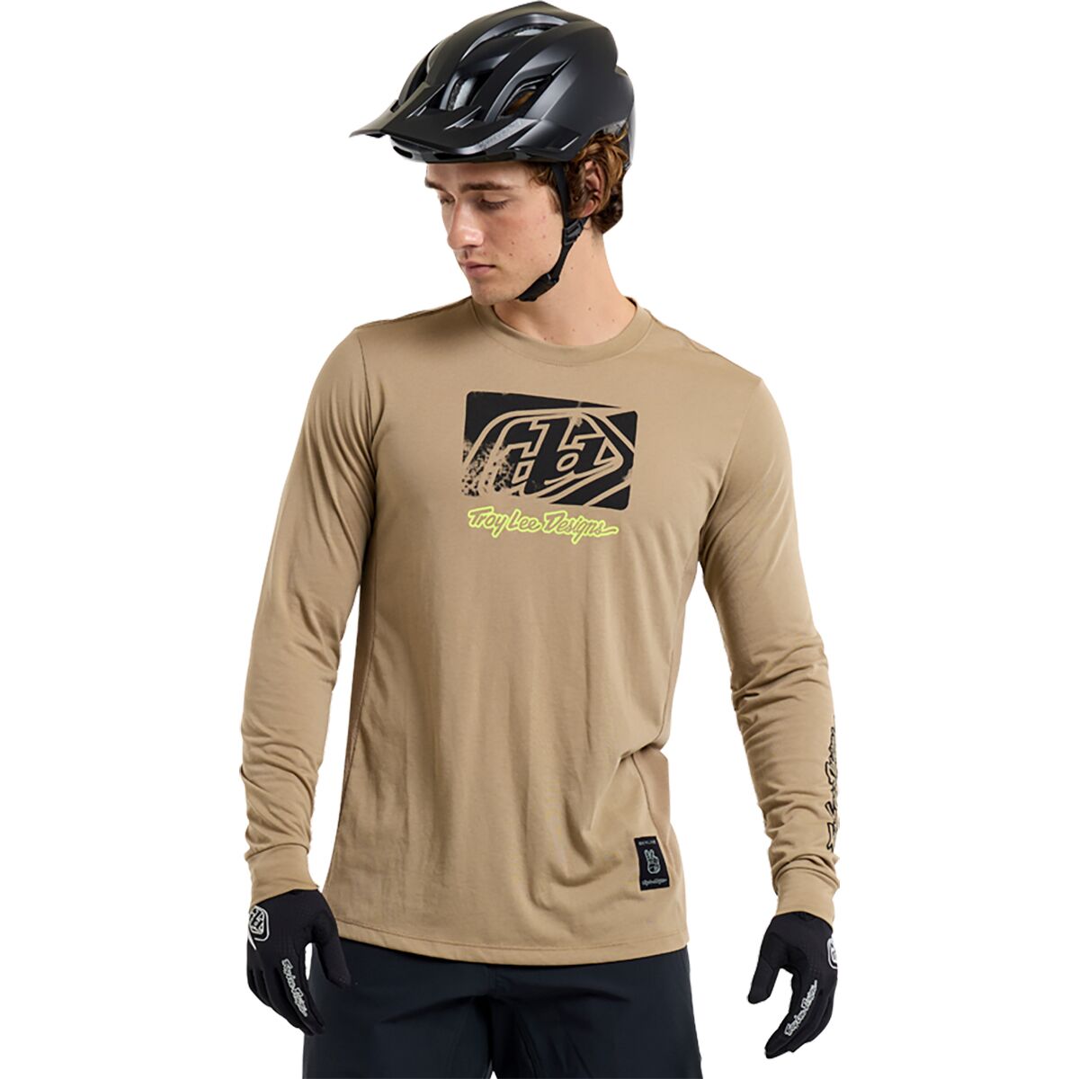 Troy Lee Designs Skyline Long-Sleeve Ride T-Shirt - Men's Scrubbed Timber, M