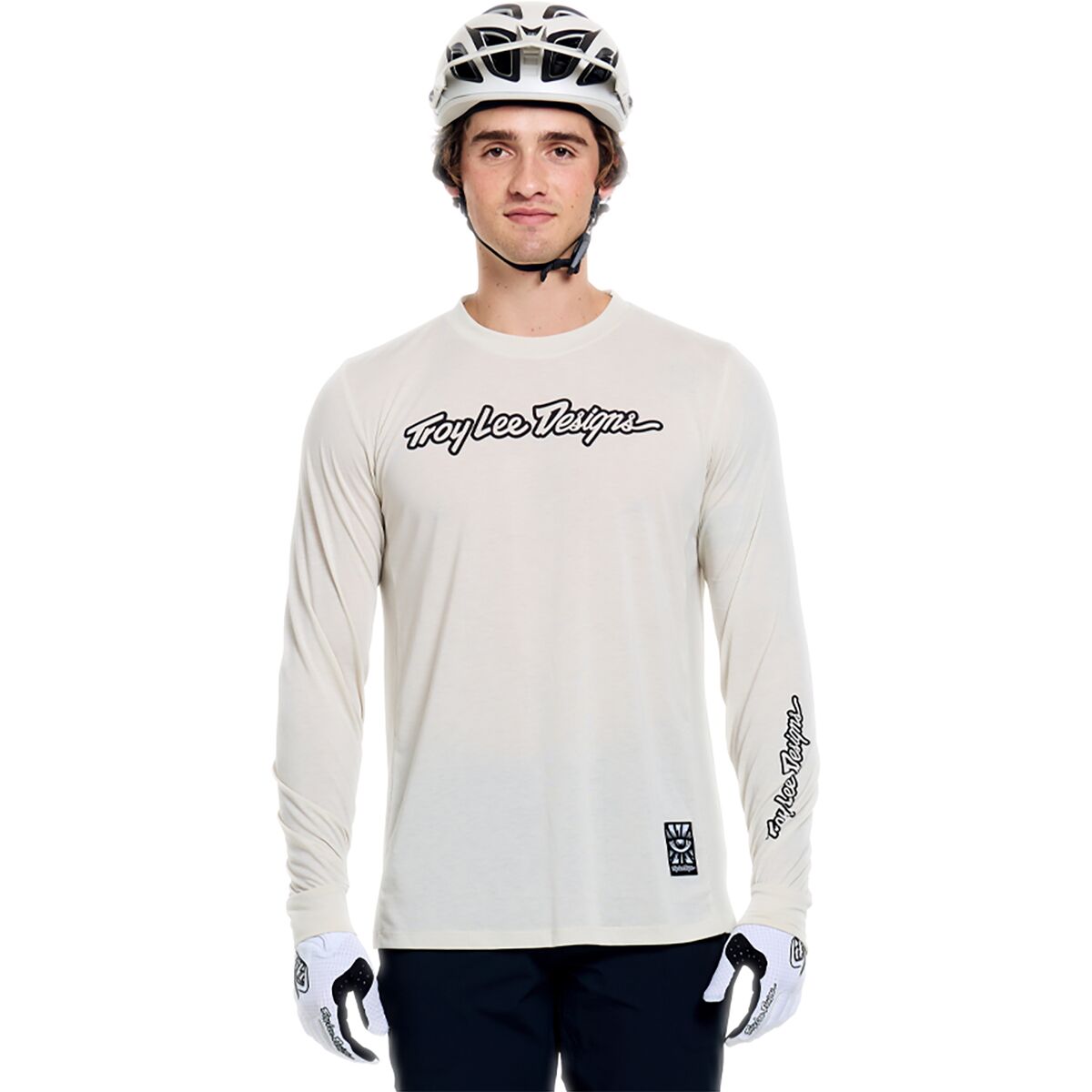 Troy Lee Designs Skyline Long-Sleeve Ride T-Shirt - Men's Signature Pumice, XL