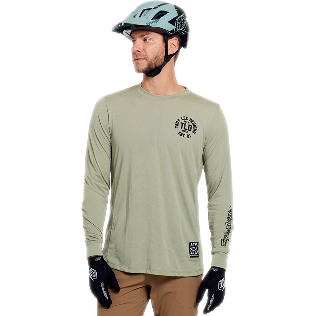 Troy Lee Designs Skyline Long-Sleeve Ride T-Shirt - Men's Signature Black, S