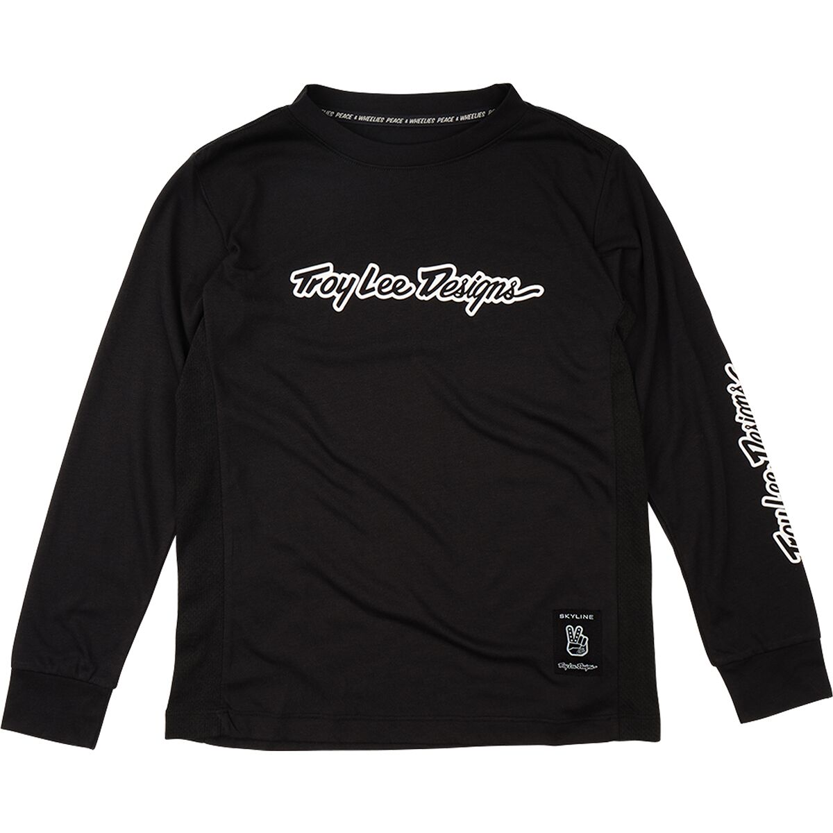 Troy Lee Designs Skyline Ride Long-Sleeve T-Shirt - Kids' Signature Black, L