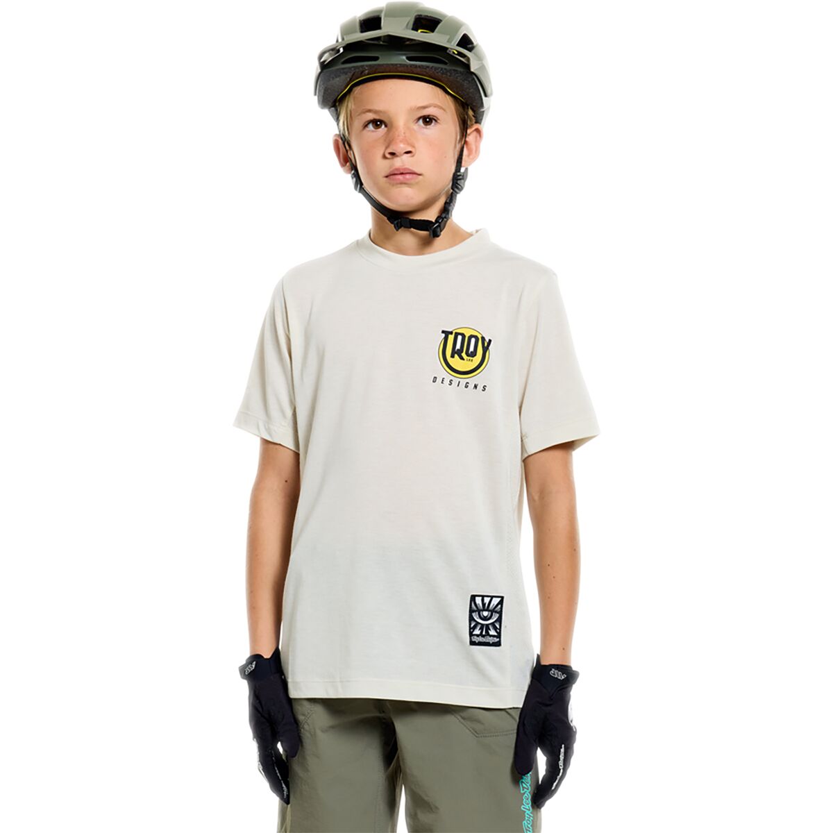 Troy Lee Designs Skyline Ride Short Sleeve T-Shirt - Kids' Washed Out Smoke, L