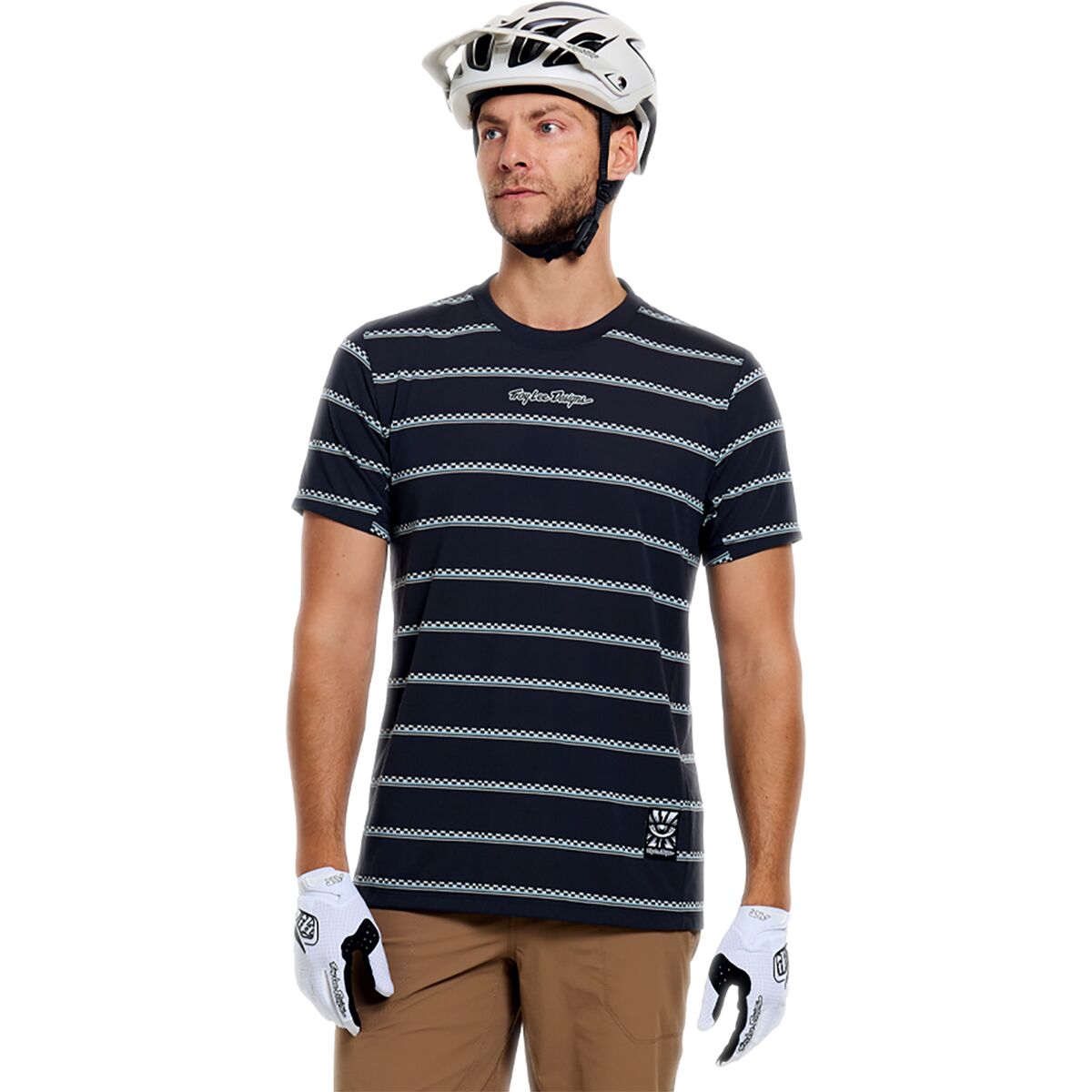 Troy Lee Designs Skyline Short-Sleeve Ride T-Shirt - Men's Checked Out Carbon, M