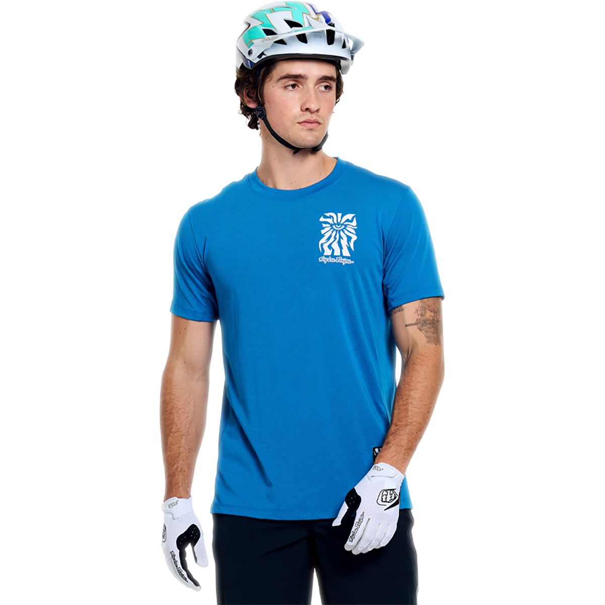Troy Lee Designs Skyline Short-Sleeve Ride T-Shirt - Men's One Eye Aero Blue, M