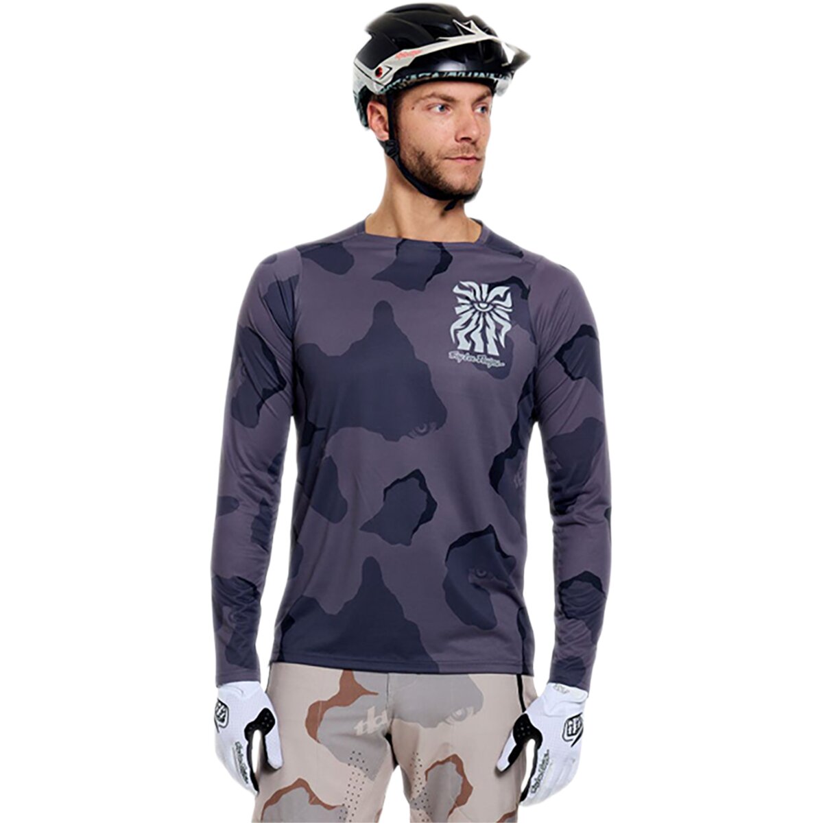 Troy Lee Designs Troy Lee Designs Skyline Pro Long-Sleeve Jersey - Men's Flow Camo Carbon, L
