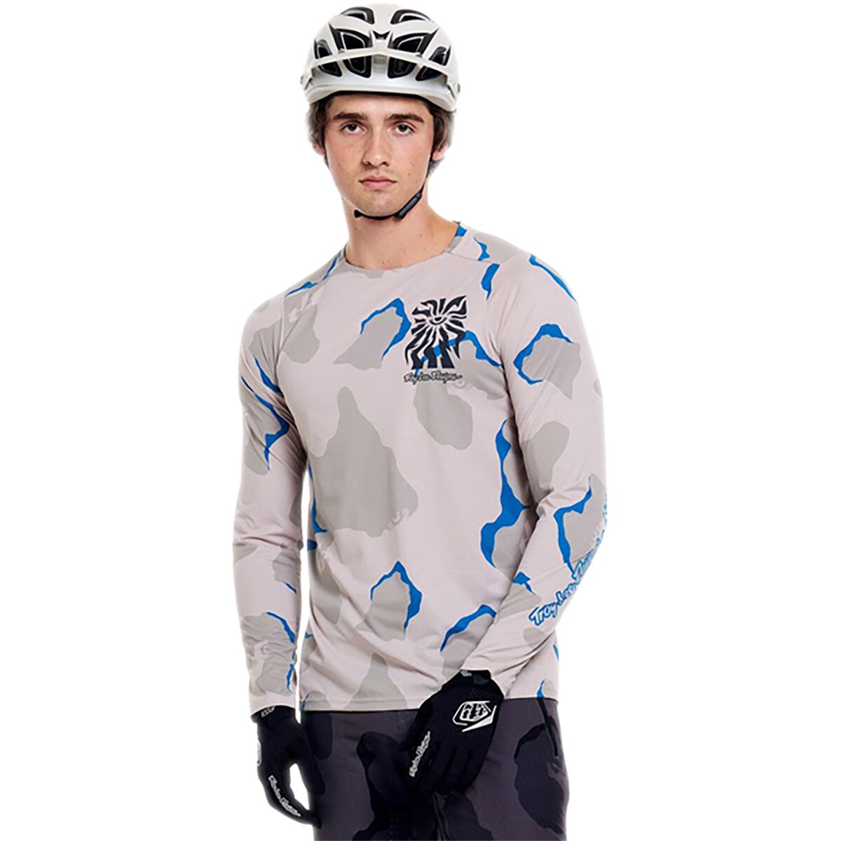 Troy Lee Designs Troy Lee Designs Skyline Pro Long-Sleeve Jersey - Men's Flow Camo Pumice, XL