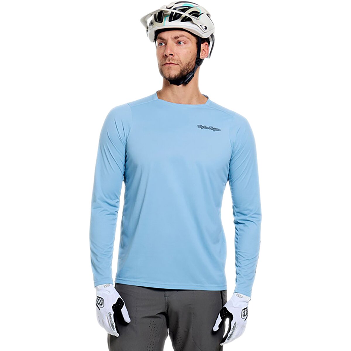 Troy Lee Designs | Skyline Pro Ls Jersey Men's | Size Large In Mono Dawn Blue | 100% Polyester