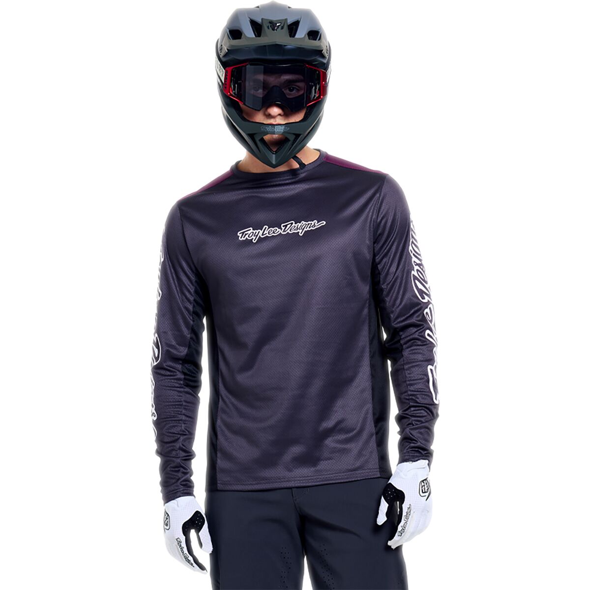 Troy Lee Designs Stage Long-Sleeve Jersey - Men's Signature Carbon, M