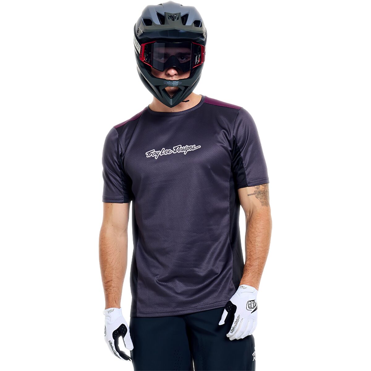 Troy Lee Designs Stage Short-Sleeve Jersey - Men's Signature Carbon, XL