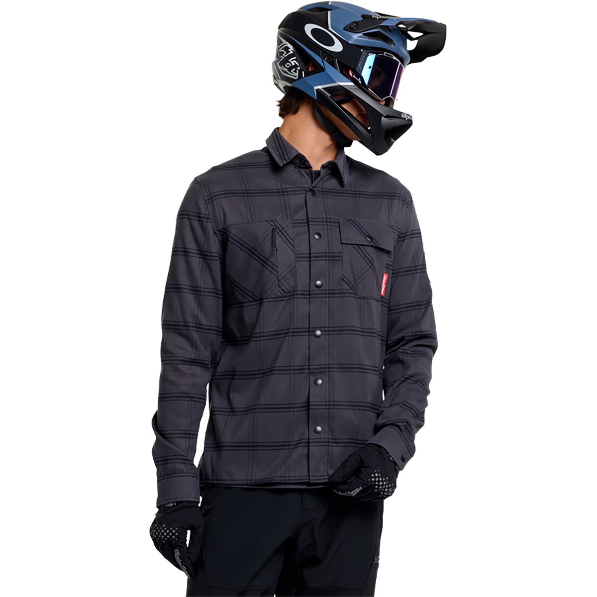 Troy Lee Designs Ruckus Ride Flannel Shirt - Men's Plaid Coal, XL