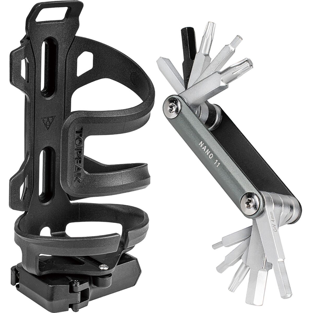 Topeak DualSide Cage Pro + ToolBox N11 Black, One Size