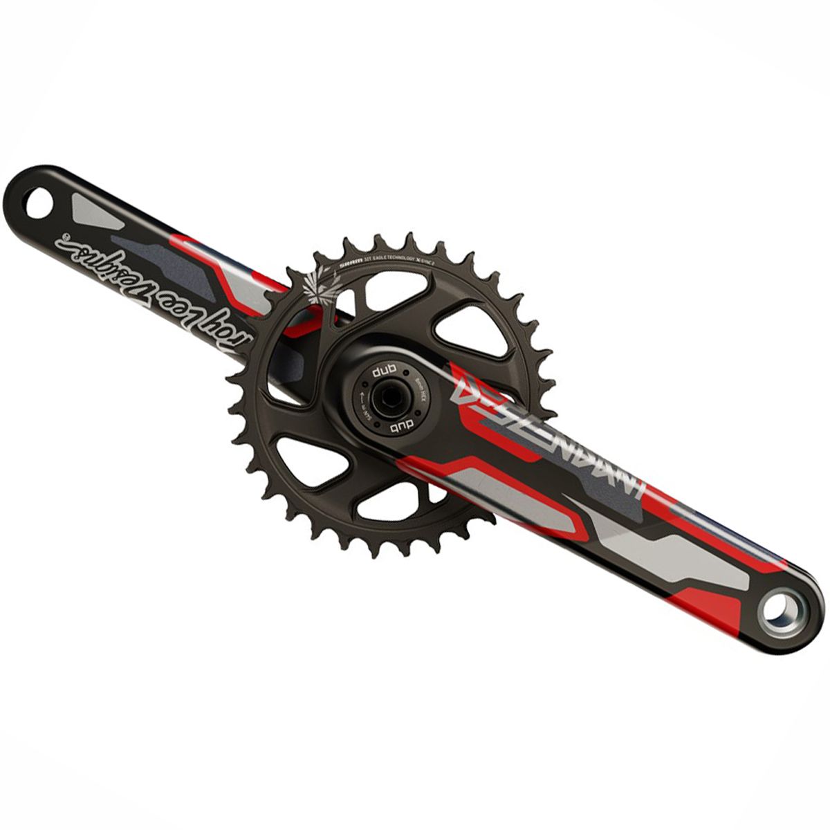 TruVativ TruVativ Descendant TLD Carbon Eagle DUB Crank - Boost Red, 175mm, 32T