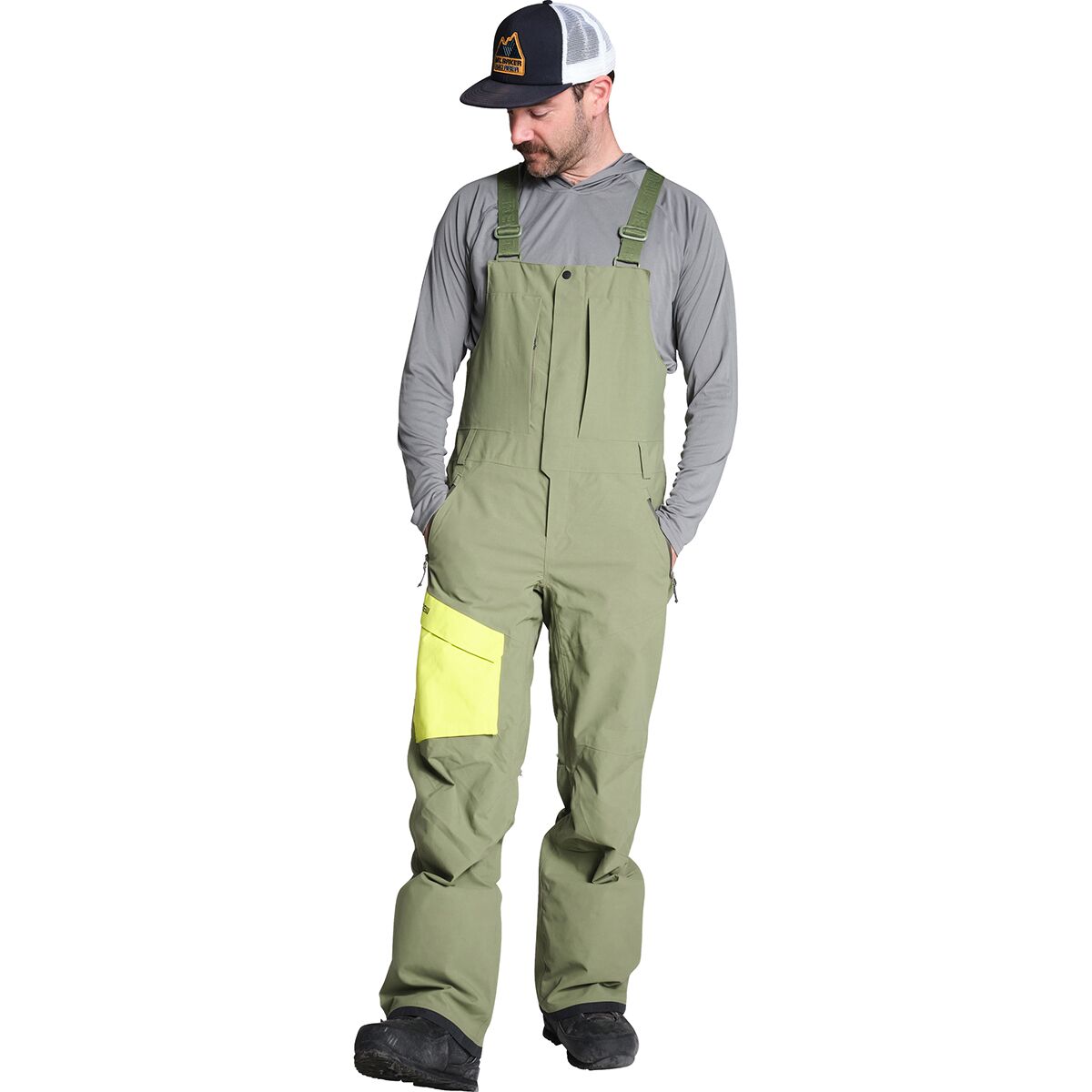 Trew Gear Trew Gear Jefferson Bib - Men's High Vis Olive, S