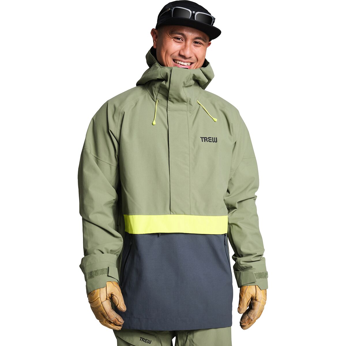 Trew Gear Trew Gear Popover Jacket High Vis Olive, S - Men's